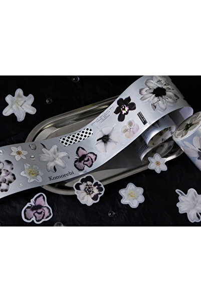 choice2 شريط لاصق فضي مطفأ اللمعة E 50 مم * 2 متر، سلسلة Flower Intent Contin...