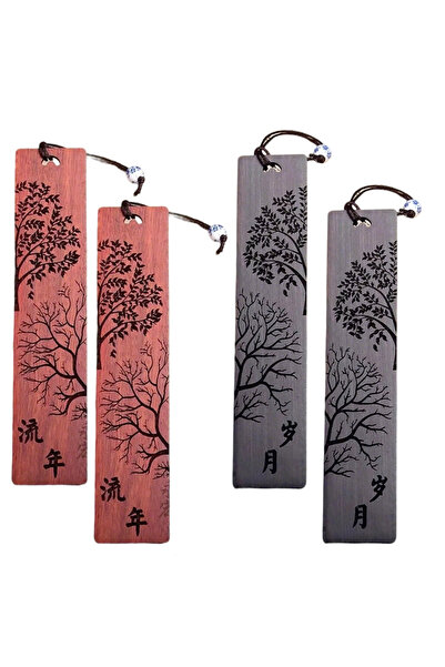 Choice1 4pcs set 2/4Pcs Chinese Retro Mahogany Bookmark Creative Carving Nost...