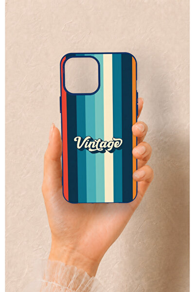 Vip Case iPhone 12 Pro Max Uyumlu Vintage Desenli Silikon Kılıf