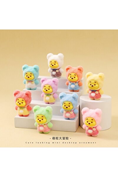 Choice1 Bandai 5pcs random Cartoon Flocking Bear Blind Box Cute Doll Desktop ...