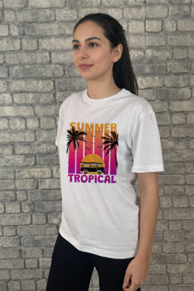 örses Summer Tropical Printed Premium T-Shirt |   Special Gift Includes