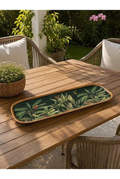 Easy Life Collection's Zanzibar Melamin Dikdörtgen Sunum Tabağı 45 x 18 cm