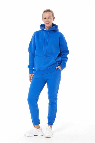 Fulla Moda 3 Threaded Hooded Set with Elastic Waistband, 2-Piece Set
