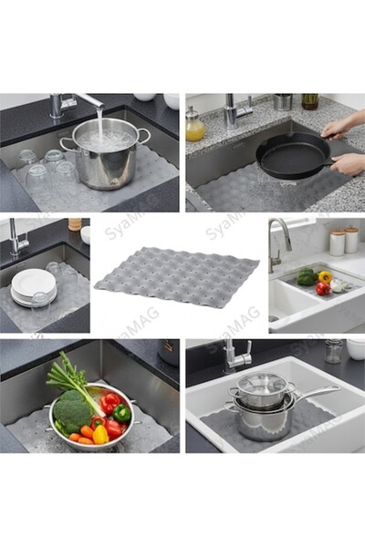 SyaMAG Protector pentru chiuvetă, din silicon cauciucat, 30x27 cm