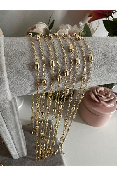 ZEYNORA JEWELLERY قلادة نسائية بيضاوية الشكل من الفولاذ المزخرف بطول 52 سم + 5 سم مع وصلة تمديد