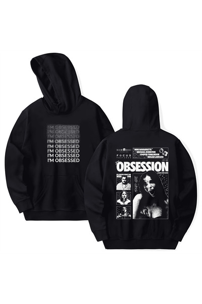 STİL-X Obsession Printed Cotton Long Sleeve 3 Thread Hooded Sweatshirt