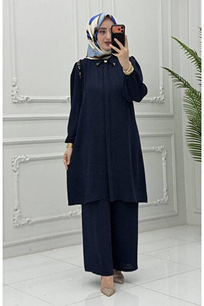 USLUCAN ALIŞVERİŞ Işıltı Suit Navy Blue