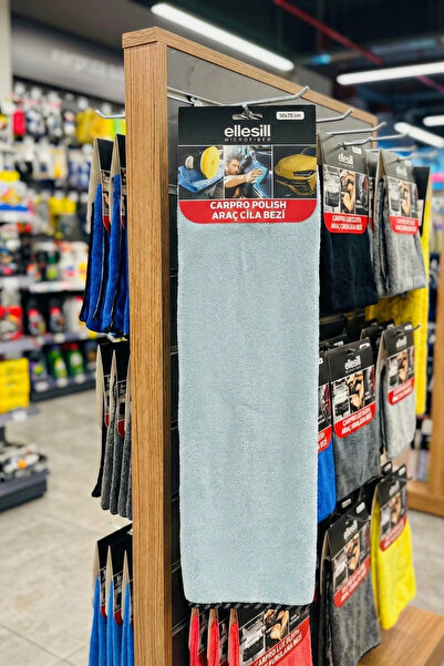 Caribre ELLESİL 50X70 CM Araç Cila Bezi | Profesyonel Oto Cila Uygulama ve Parlatma Mikrofiber Bezi