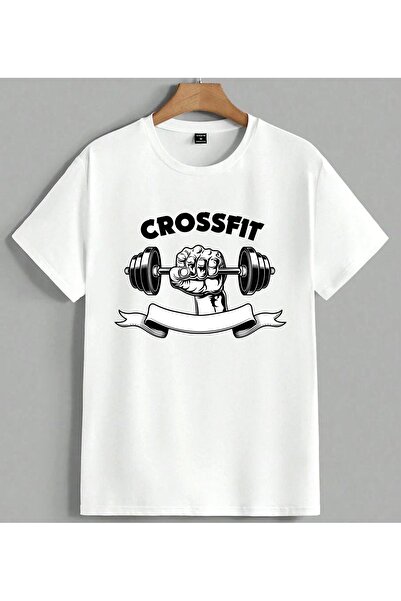 ELFERA Crossfit Dizanje tegova Sportska majica sa mišićnim printom Unisex Ove...
