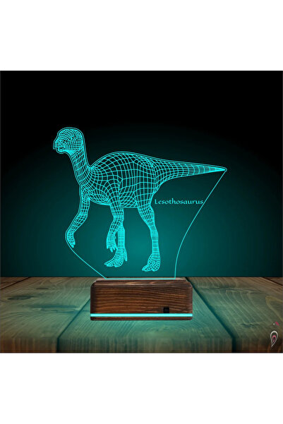Genel Markalar Dinozor Lesothosaurus 3D Lamba - Masa Gece Lambası