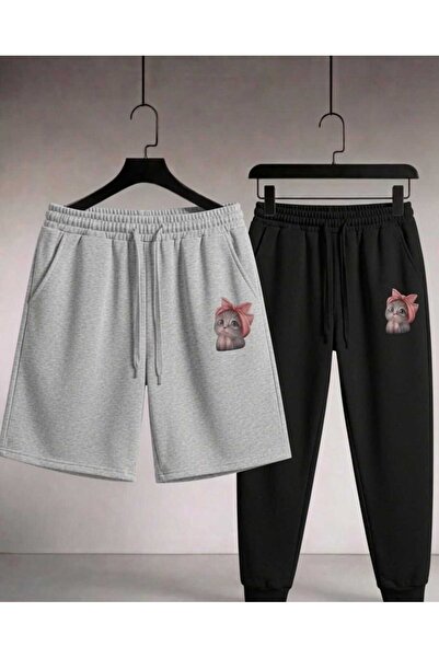 CLOTHES33 Sports Tracksuit Shorts 2-Piece Combination Thin Summer Sweat-Absor...