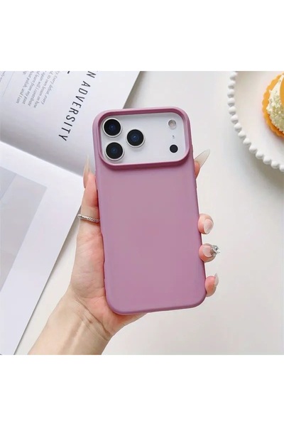 daystar İphone 17 Pro Max ile Uyumlu İçi Kadifeli Yumuşak Dokulu Lansman Lila Telefon Kılıfı