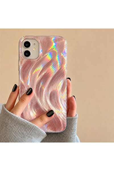 EDELFU iPhone 11 UYUMLU - Aura Tüy Desenli Koruyucu Yanları Şeffaf Gösterişli...