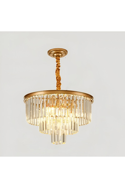 OEM Candelabru Cristal CHAMBORD Petito 3xE14, Diametru 28cm, Auriu Mat, Inalt...