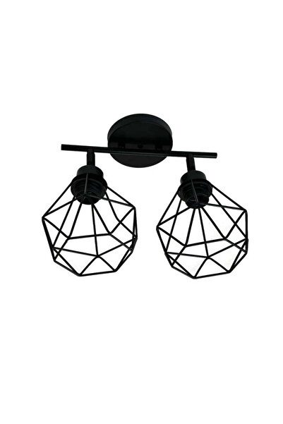 DIGITAL Merchandise Lustra Aerope, 2x E27, Metal, Negru