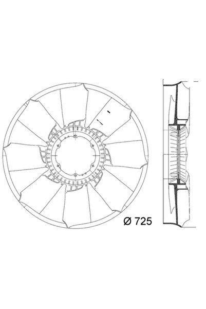 MAHLE Paleta Ventilator, Racire Motor Cfw50000P Mercedes-Benz Atego/Atego 2/A...
