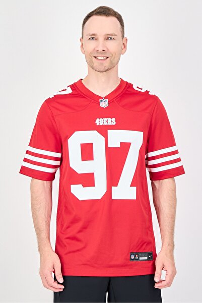 Nike x NFL Men Loose Fit Short Sleeve San Francisco 49ERS Bosa Baseball Jerse...