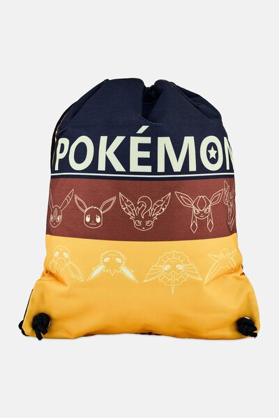 Pokemon Men Eevee Graphic Print Drawstrings Rucksack Bag, Multicolor