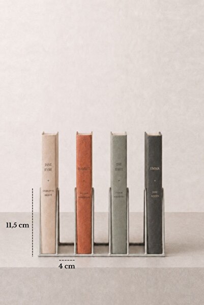 Edora Home Mat Gümüş Metal 7 Bölmeli Modern Kitap Standı, Kitaplık - Masaüstü...