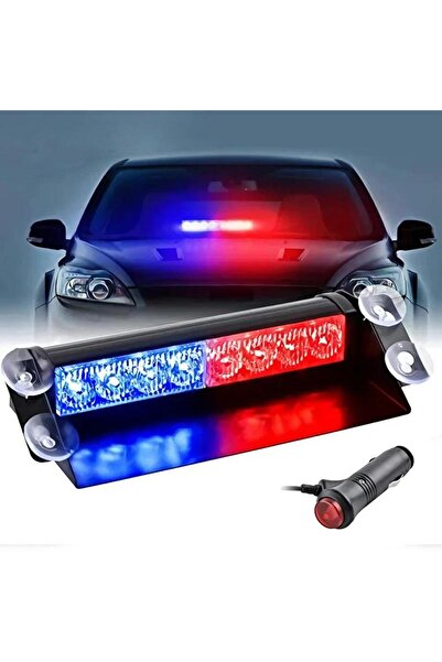 OEM Lumină stroboscopică pentru parbriz. Montare cu ventuză, culori Roșu - Al...