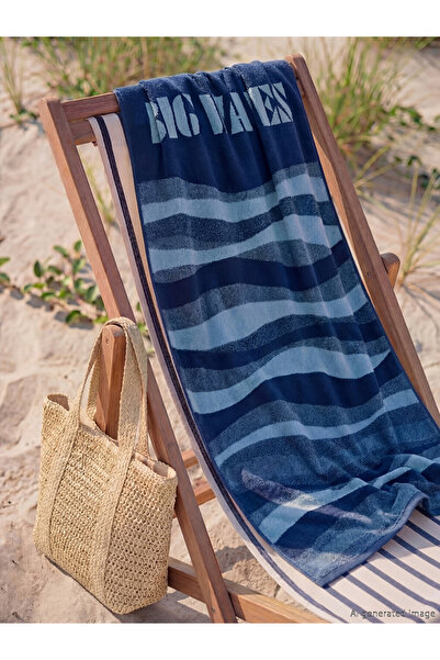 LC Waikiki Prosop de plajă din bumbac imprimat pentru bărbați 70x150 cm