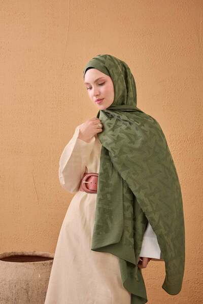 Silk Home Naia Cotton Shawl Elio Green