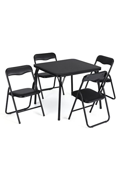 Garvee Children's Folding Table and Chair Set with Iron, PU and Wood - Stylis...