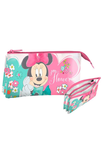 disney minnie geantă cosmetică pentru copii, penar cu 3 compartimente