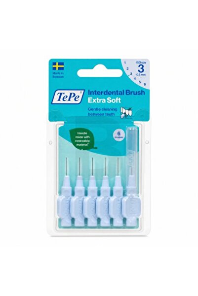 TePe Periuță interdentară, extra moale, 6 bucăți, 0,6 mm