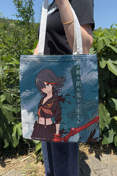 ZipZap Kill La Kill V3 Summer Winter Double Sided Canvas Print Tote Bag Anime...