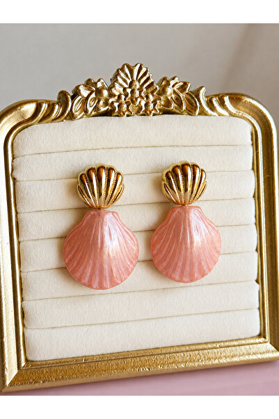 FLAWSOME JEWELRY STORE Seashell Shaped Colorful Steel Anti-Tarnish Earrings