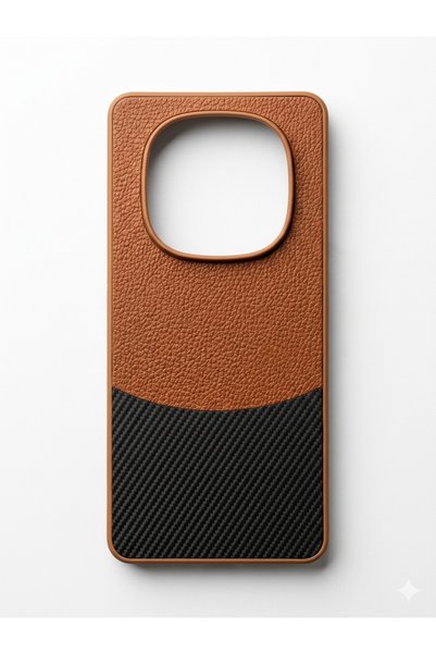 kılıfınbenden Redmi Note 14 Pro (5G-4G) Leather Patterned Brown Case