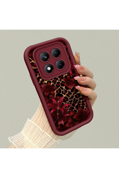 CASEVIBE Redmi Note 14 Pro Plus+ 5G Uyumlu Çiçek baskılı, lensi tamamen koruy...