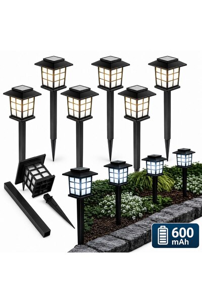 Techone Set 6 Lampi Solare Luma Garden, Gradina, Curte, Acumulator 600 mAh, R...