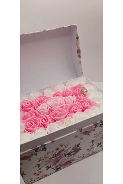 OEM Cutie cadou elegantă cu trandafiri din săpun – în nuanțe de roz și alb