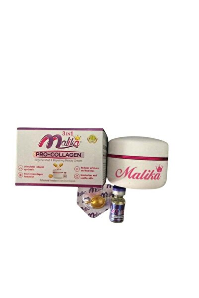 Malika مجموعة مالكة (Malika) برو-كولاجين 3 في 1 – كريم ومعالج الجمال لتجديد و...