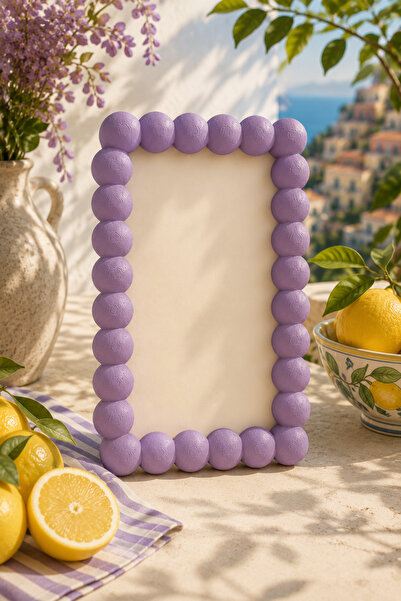Heners Bubble Frame Dekoratif Fotoğraf Çerçevesi 10x15 cm – PLA Boncuk Detaylı