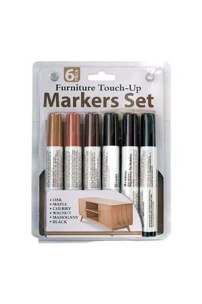 Kole 6-Piece Furniture Touch-Up Marker Set