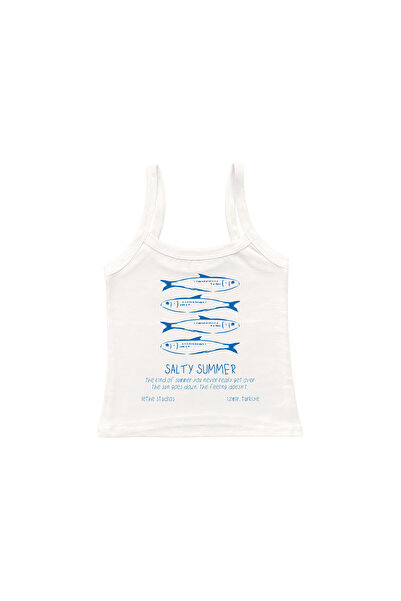 lethestudios Salty Summer Baskılı Askılı Bluz
