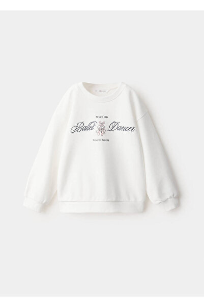 MANGO Baby Desen detaylı pamuklu sweatshirt