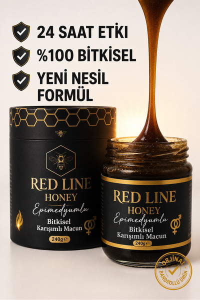 Red Line Bitkisel Propolis Kudret Narı Bal Ginsengli Bitkisel Karışımlı Mesir...