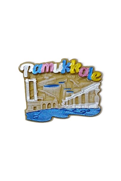 REYYAN Denizli Pamukkale magneti polyester kabartma hediyelik magnet