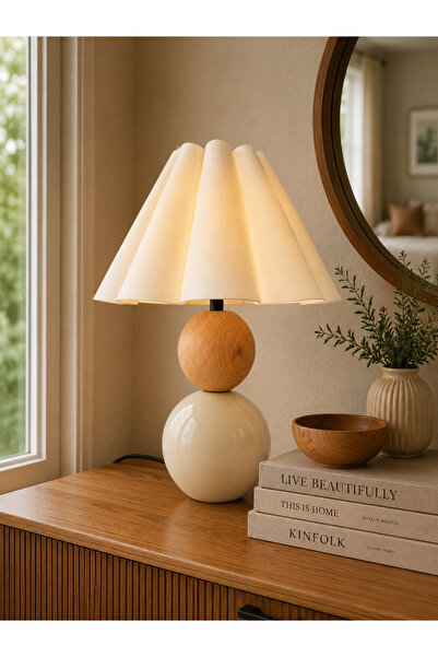 Kauri Studio Bohemian Natural Globe Wood and Globe Metal Body Decorative Lamp...