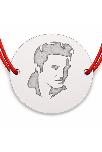 Simoshop Brățară argint 925 cu muzician retro, șnur reglabil
