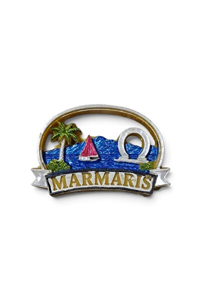 Genel Markalar Marmaris magneti polyester kabartma hediyelik magnet
