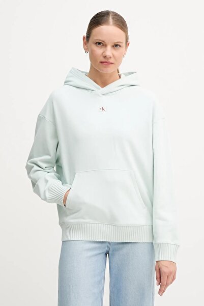 Calvin Klein Ck Lv047d232g Woven Label Peached Hoodıe Kadın Sweatshirts