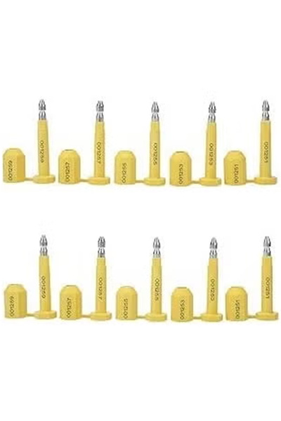 Duravel Security Container Bolt Seals, 20.32 cm Length, Yellow Plastic with M...