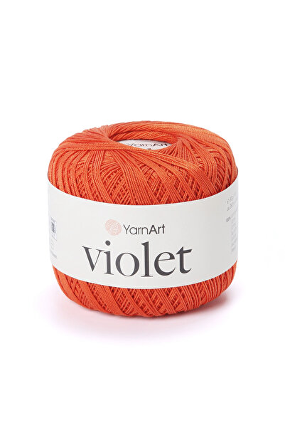 Yarnart Violet Koyu Turuncu Koton Merserize Dantel Örgü İpi 5535