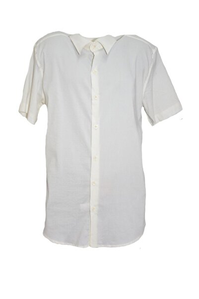 OEM Camasa barbateasca de ocazie cu design de dungi,nuanta crem
