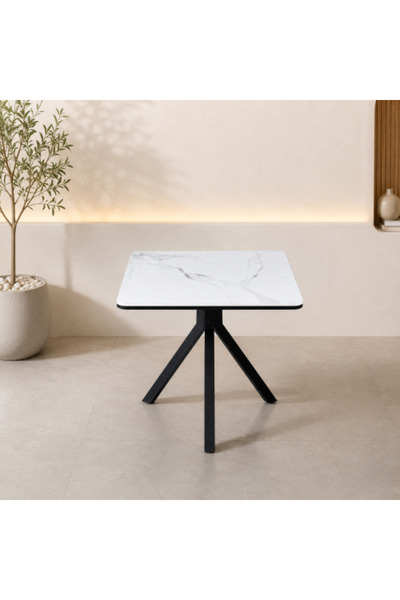 on home Ceramic Cafe Table SHT-240 WHITE - Marble Luxury with Modern Design, ...